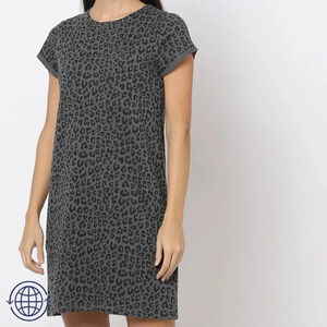 GAP Cuffed Short Sleeve Animal Print Tunic Dress with Patch Pocket Size XL NWT